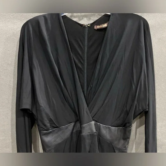 Roberto Cavalli, Black Knee Length Dress Size 48 IT, size 10 US - Picture 4 of 11